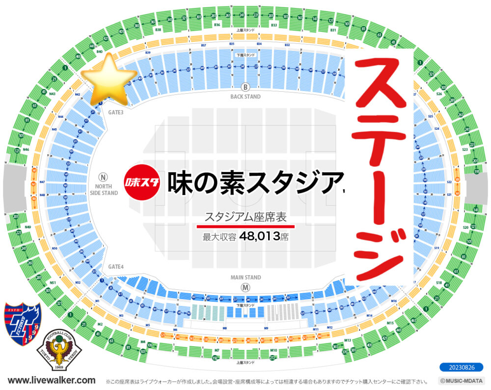 味の素スタジアム ライブ座席からの見え方を上層下層スタンドごとに画像紹介